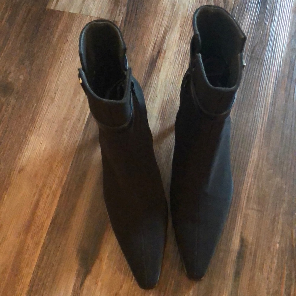 Stuart Weitzman black nylon ankle boot!